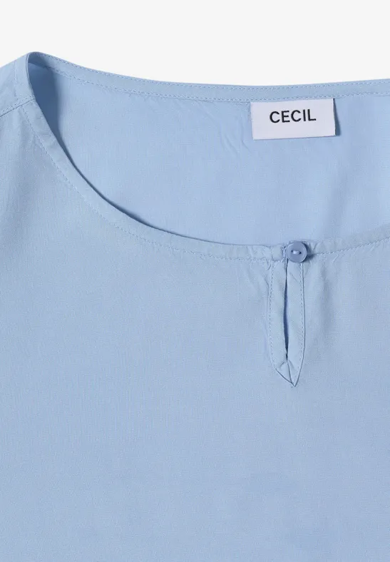 Bluse in Unifarbe mountain blue