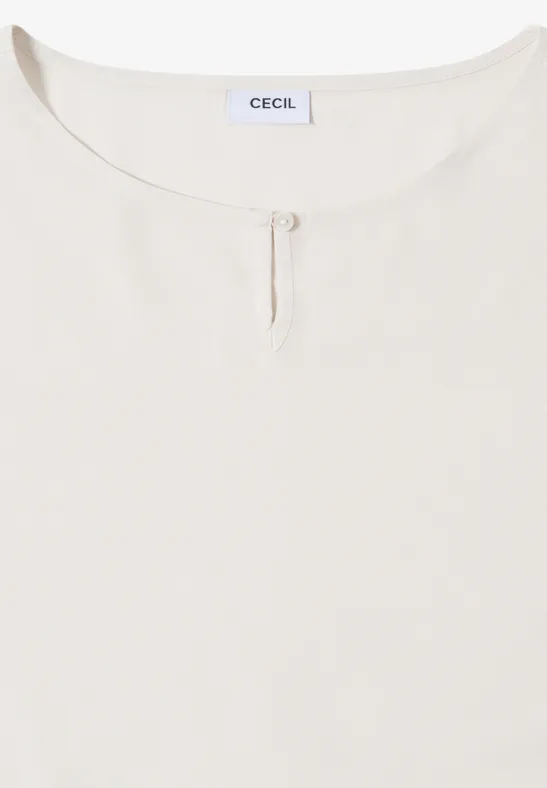 Bluse in Unifarbe light greige