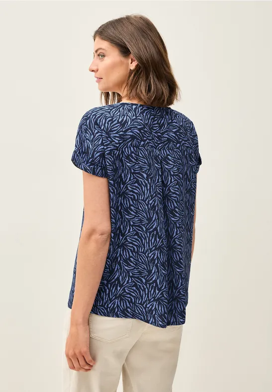 Bluzka z minimalistycznym nadrukiem urban navy blue