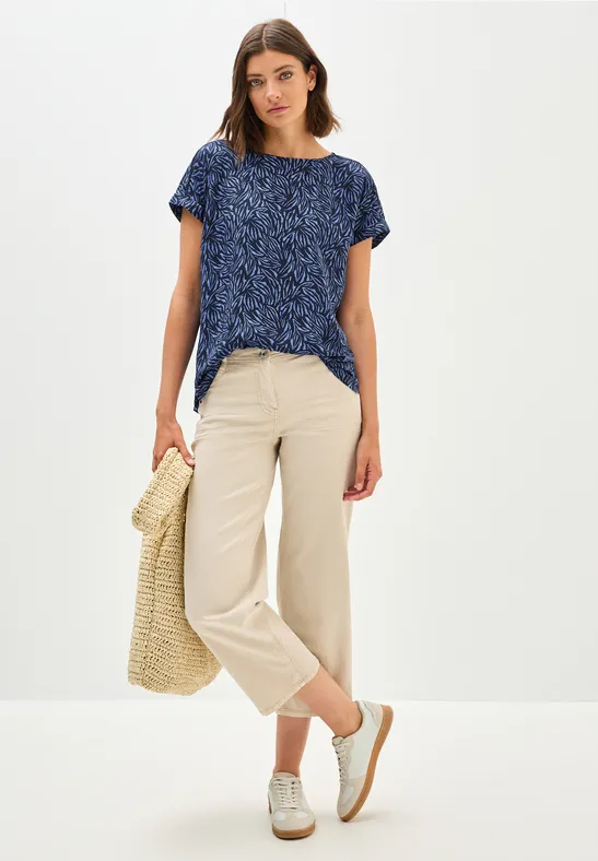 Bluzka z minimalistycznym nadrukiem urban navy blue