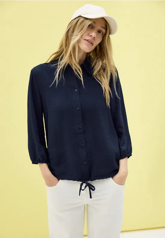 Hemdbluse mit Struktur urban navy blue