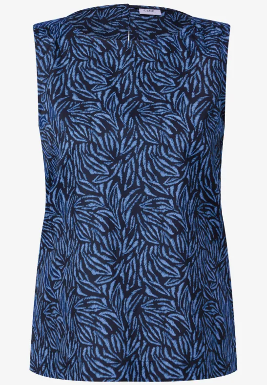 Blusentop mit Minimal Print urban navy blue