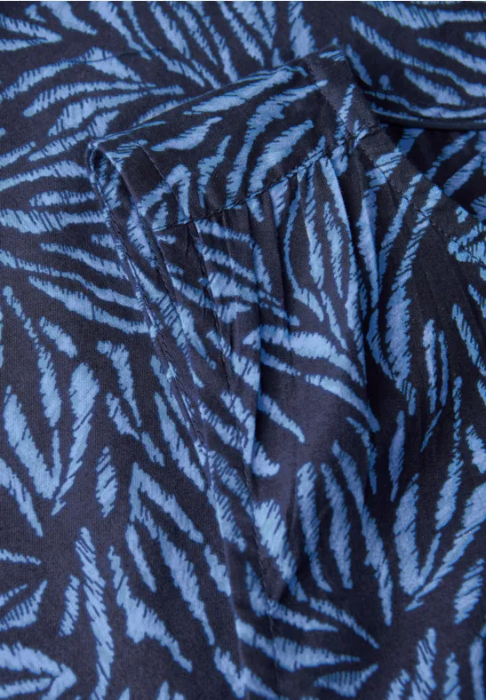 Blusentop mit Minimal Print urban navy blue