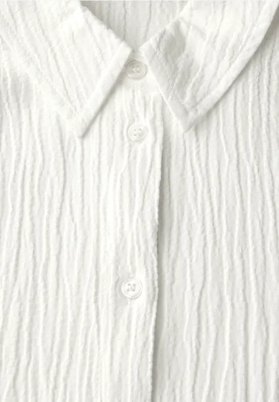 Hemdbluse mit Struktur vanilla white