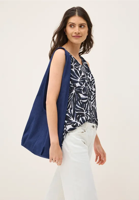 Gemustertes Blusentop urban dark blue