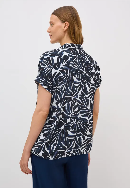 Gemusterte Bluse urban dark blue