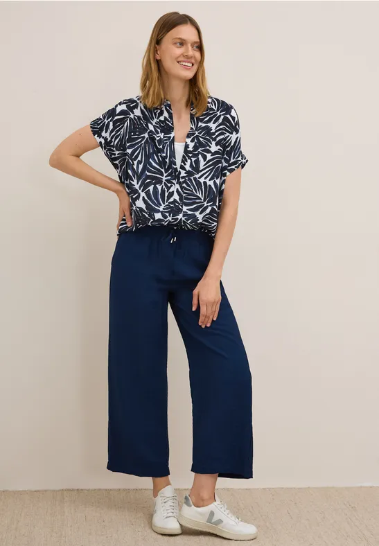 Gemusterte Bluse urban dark blue