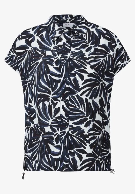 Gemusterte Bluse urban dark blue