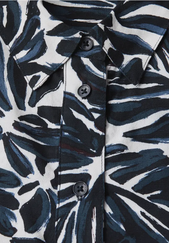 Gemusterte Bluse urban dark blue