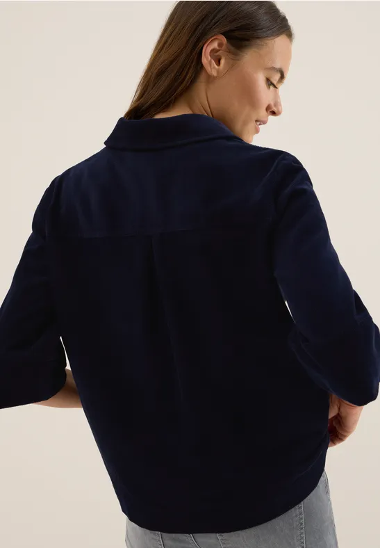 Cord Hemdbluse urban dark blue