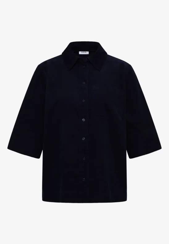Cord Hemdbluse urban dark blue