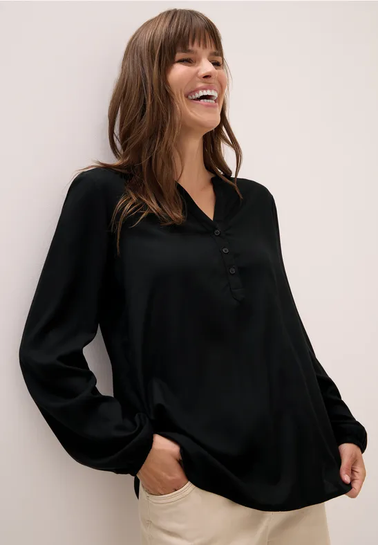 Tunika in Unifarbe Black