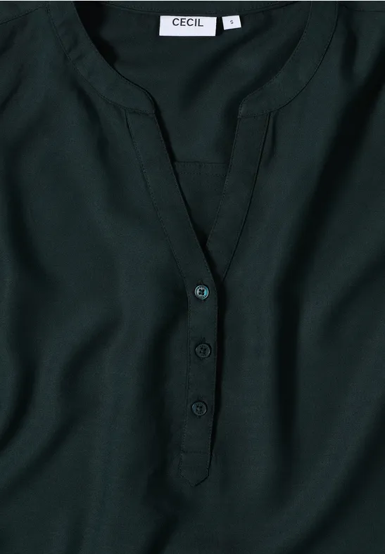 Tunika in Unifarbe ink green