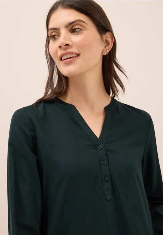 Tunika in Unifarbe ink green