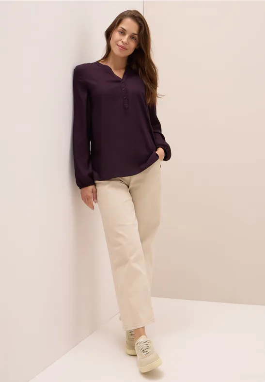 Tunika in Unifarbe eggplant red