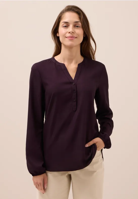 Tunika in Unifarbe eggplant red