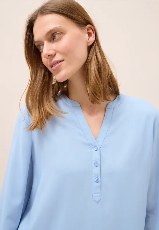 Tunika in Unifarbe mountain blue