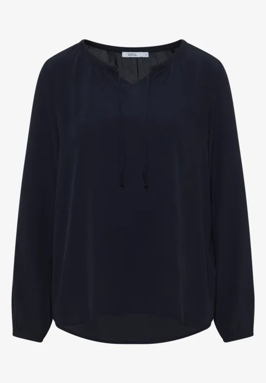 Crepe Bluse urban dark blue