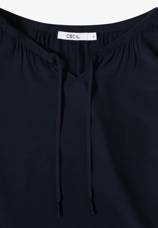 Crepe Bluse urban dark blue