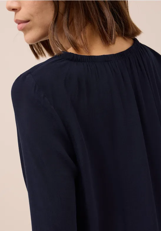 Crepe Bluse urban dark blue