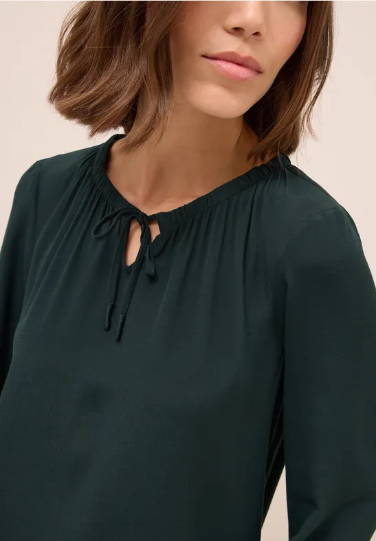 Crepe Bluse ink green