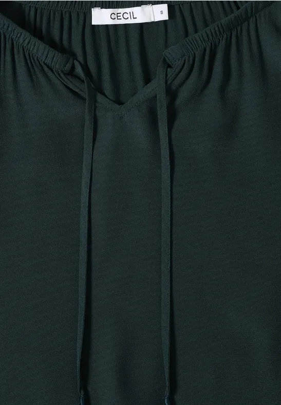 Crepe Bluse ink green