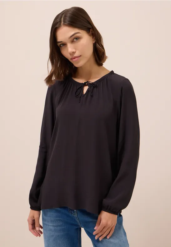 Crepe Bluse eggplant red