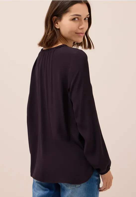 Crepe Bluse eggplant red