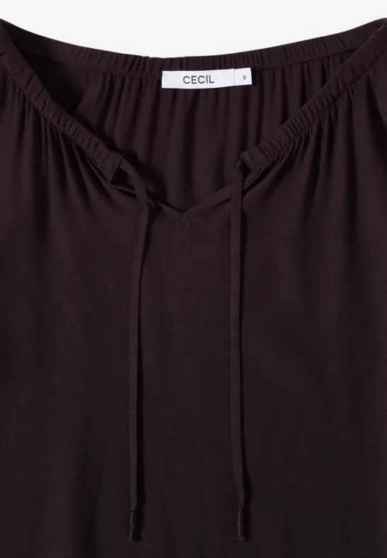 Crepe Bluse eggplant red