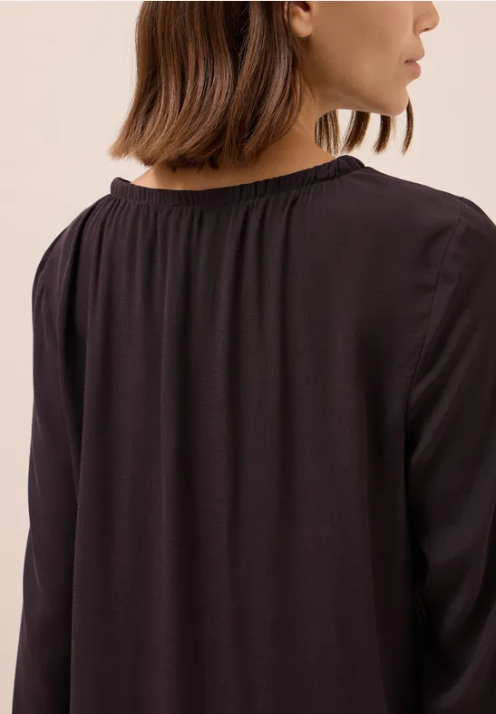 Crepe Bluse eggplant red