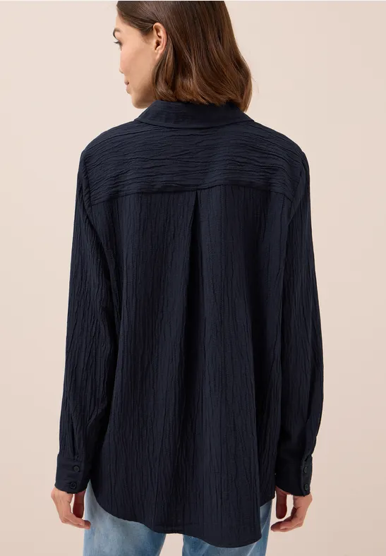Hemdbluse mit Struktur urban dark blue