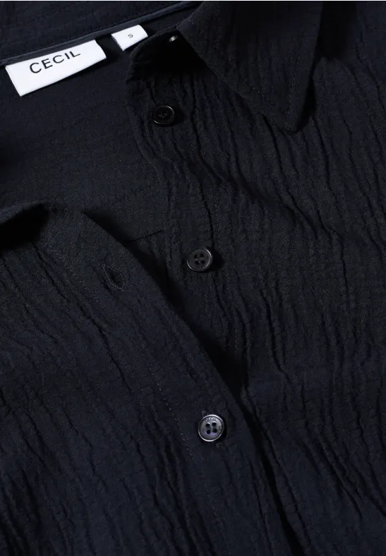Hemdbluse mit Struktur urban dark blue