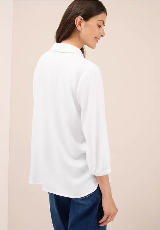 Bluse in Unifarbe White