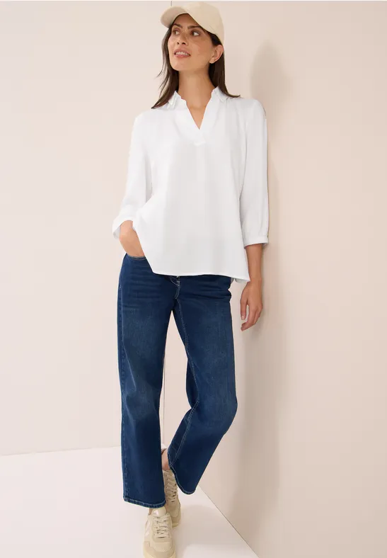 Bluse in Unifarbe White