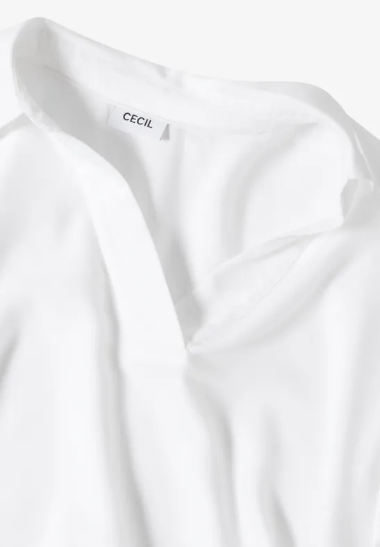 Bluse in Unifarbe White