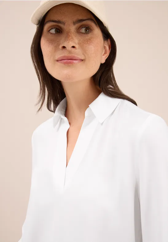 Bluse in Unifarbe White