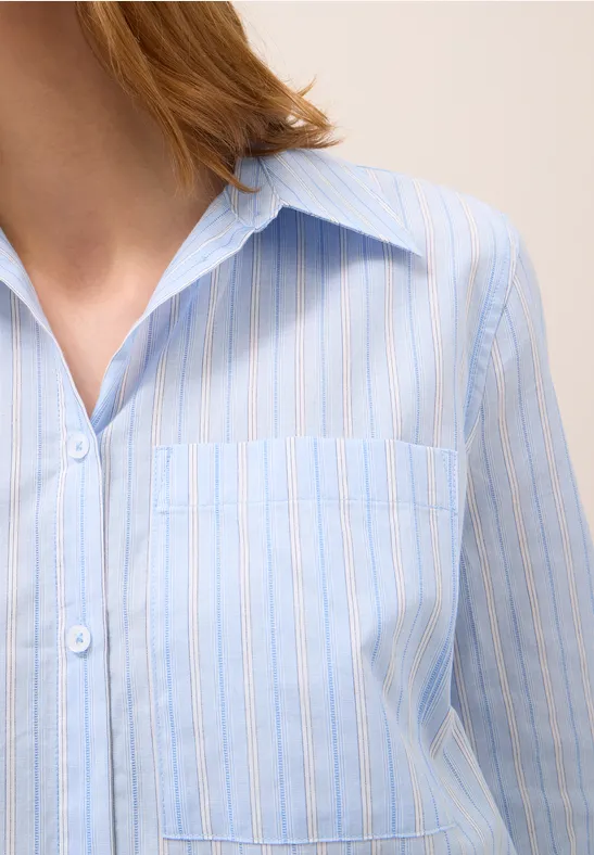 Gestreifte Hemdbluse light sky blue