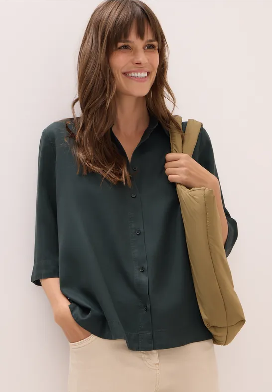 Chemisier en lyocell ink green