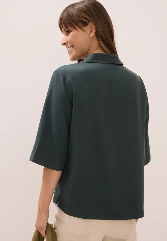 Chemisier en lyocell ink green