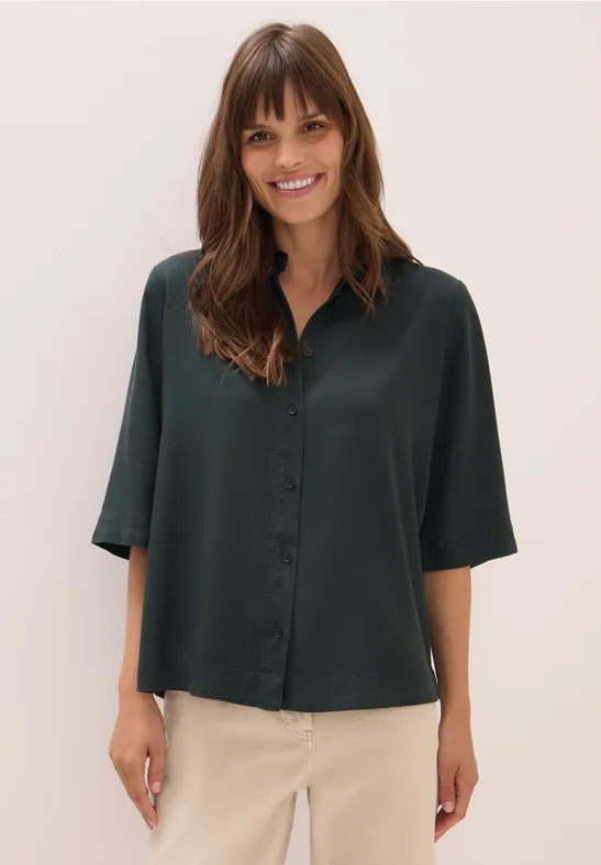 Chemisier en lyocell ink green