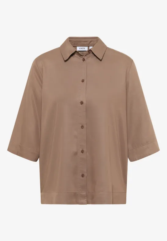 Chemisier en lyocell natural taupe