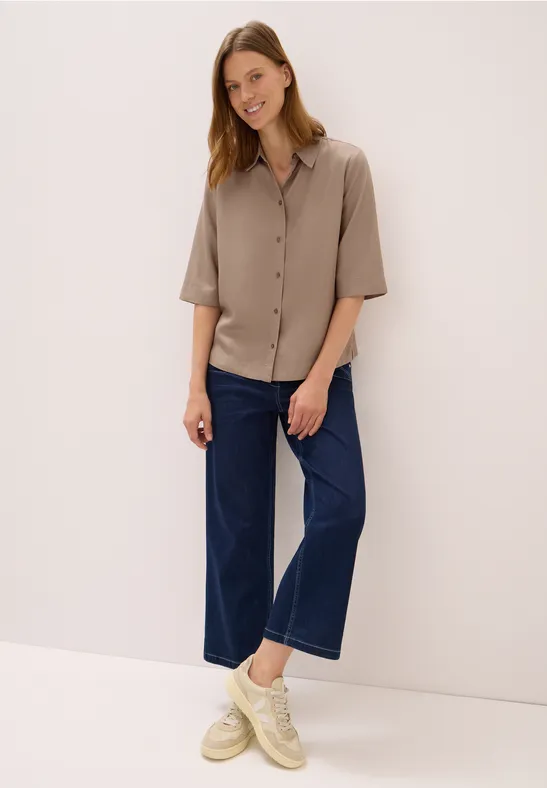 Chemisier en lyocell natural taupe