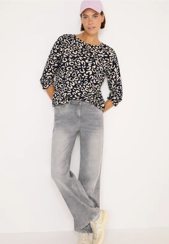 Gemusterte Bluse urban dark blue