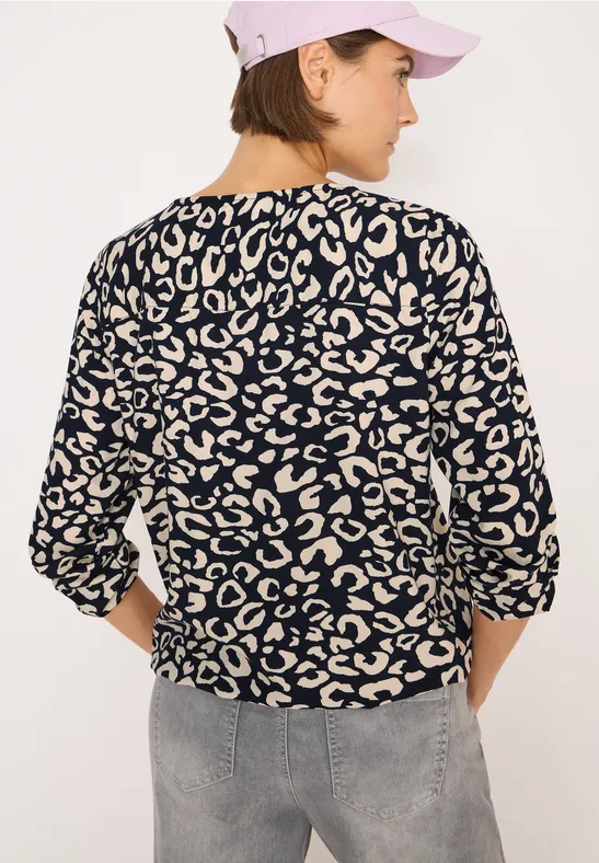 Gemusterte Bluse urban dark blue