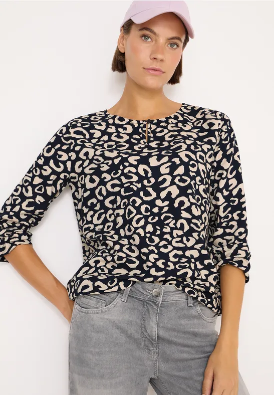 Gemusterte Bluse urban dark blue
