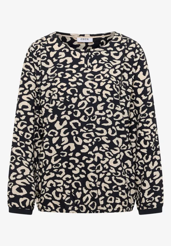 Gemusterte Bluse urban dark blue