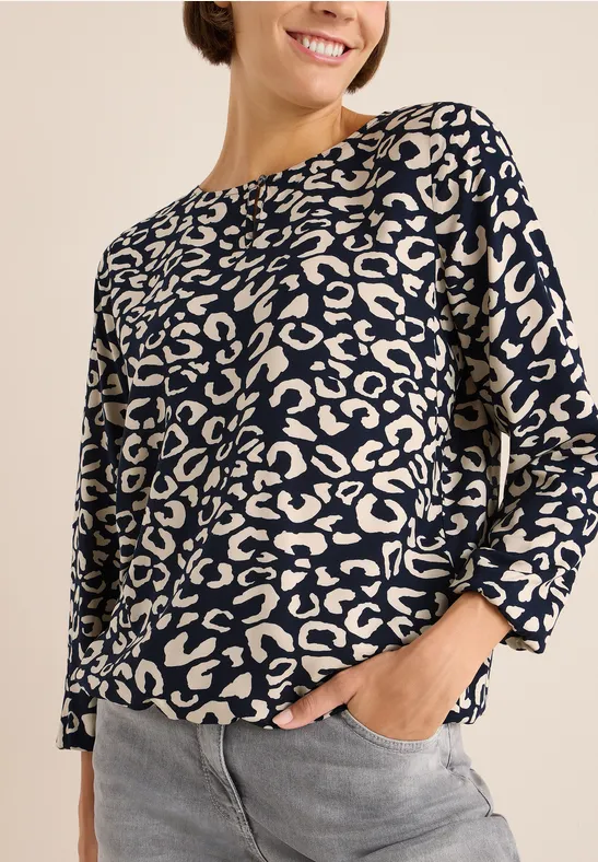 Gemusterte Bluse urban dark blue