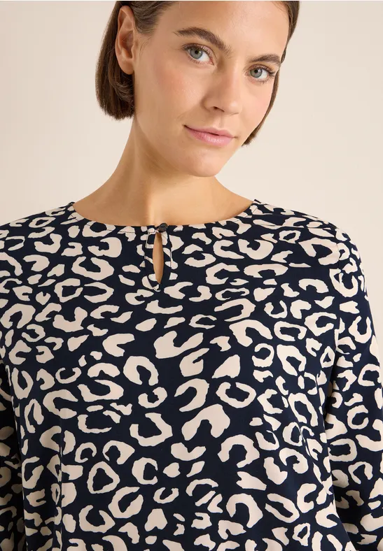 Gemusterte Bluse urban dark blue