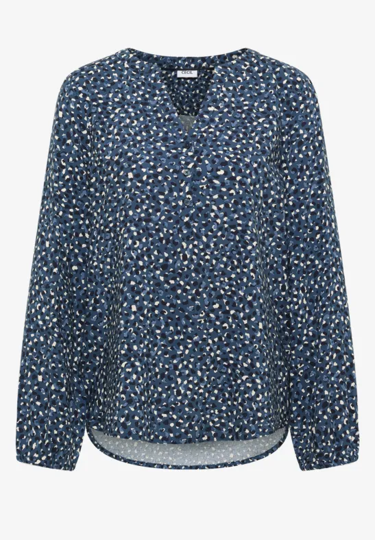 Gemusterte Bluse urban dark blue