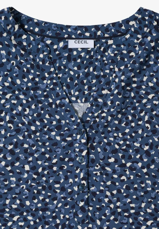 Gemusterte Bluse urban dark blue